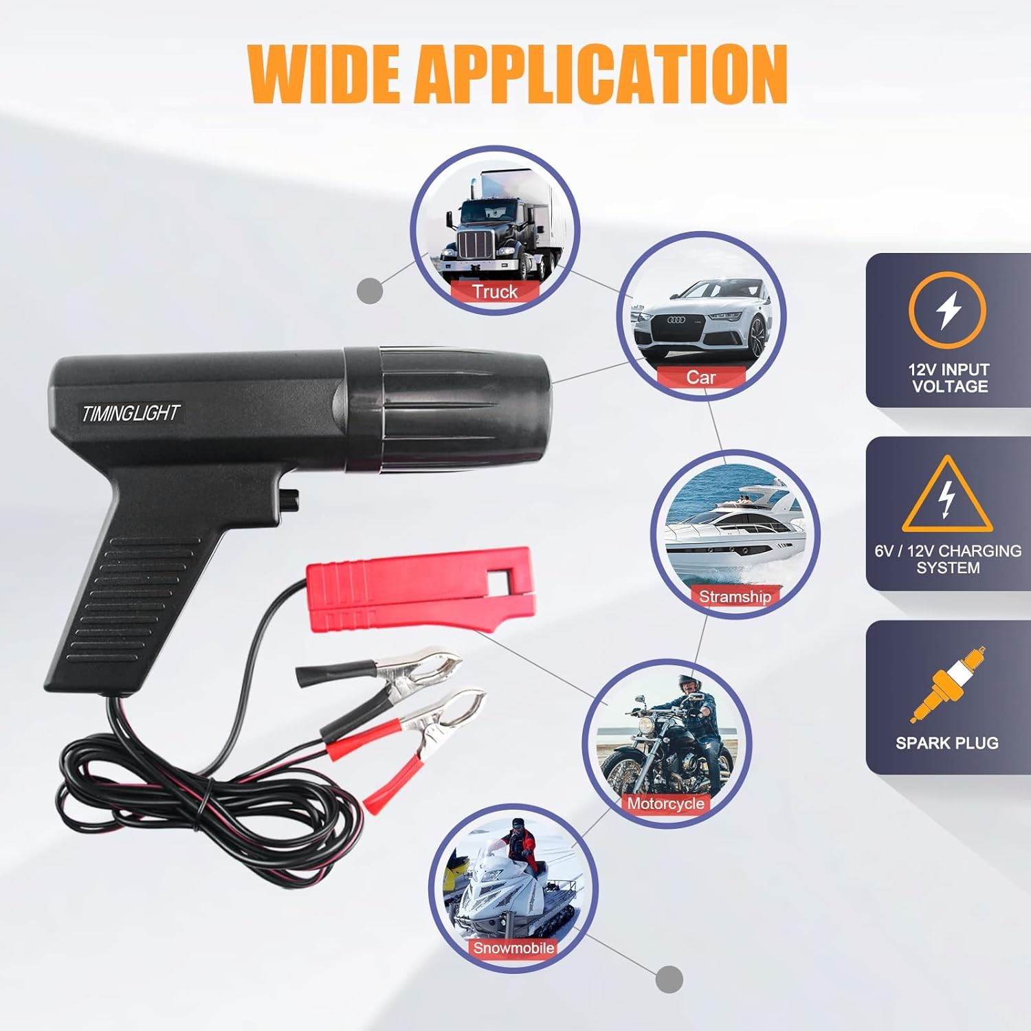 Engine Timing Light Tester Gas Petrol Diagnostic Testing Tool