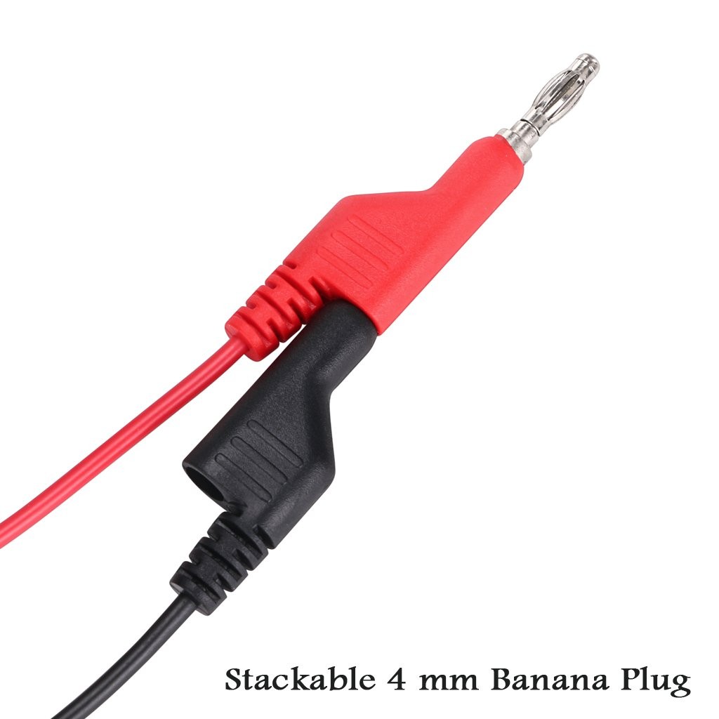 Multimeter Test Lead Set Stackable Banana Plug To Test Hook Banana Plug To Allig