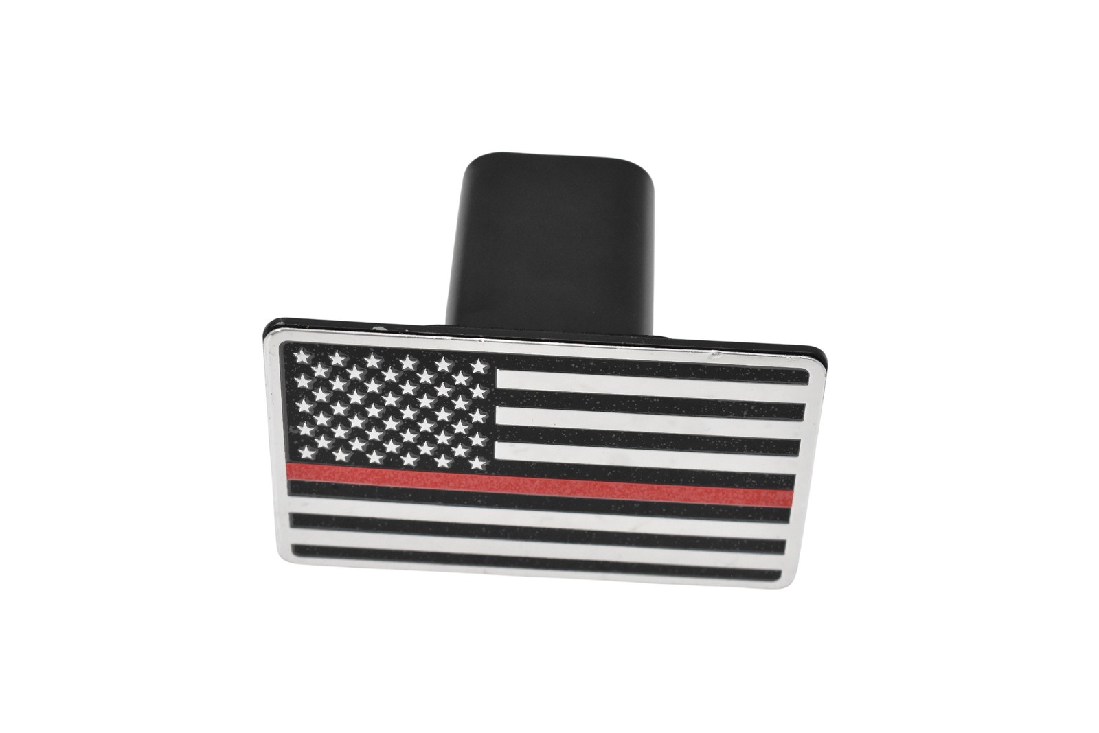 Thin Red Line American Flag Fire Service Support Hitch Cover Receiver Plug