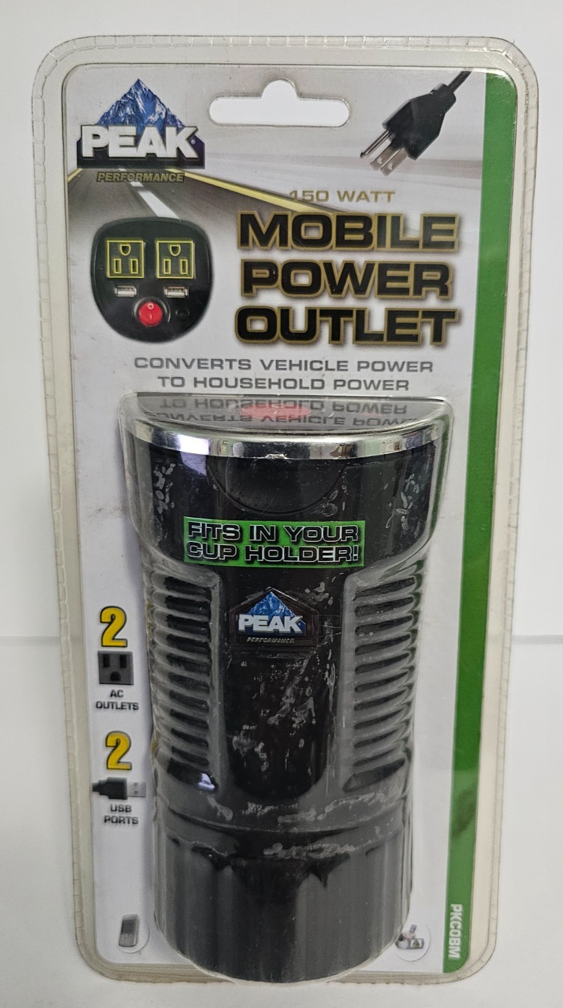 Peak Mobile Power Outlet 150 Watt Travel Charging 2 AC & 2 USB Outlets NEW*****