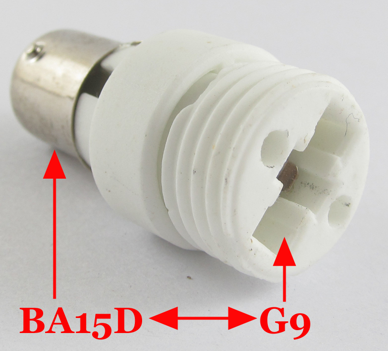 10x BA15D Male to G9 Female Socket Base LED Halogen CFL Light Bulb Lamp Adapter