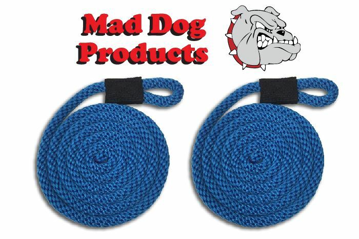 Mad Dog Royal Blue Fender Line - 3/8" x 6' - Sold in Pairs - Made in the USA