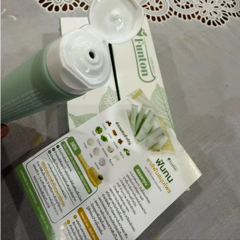 Funton Herbal Toothpaste Natural Toothpaste Original 50g x 6 Thai Formula