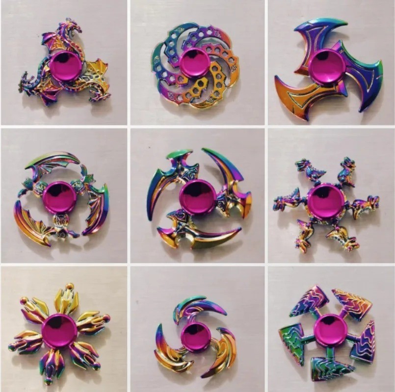 New Style Colorful Metal Fidget Hand Spinner EDC Adult Finger Stress Relief Toy