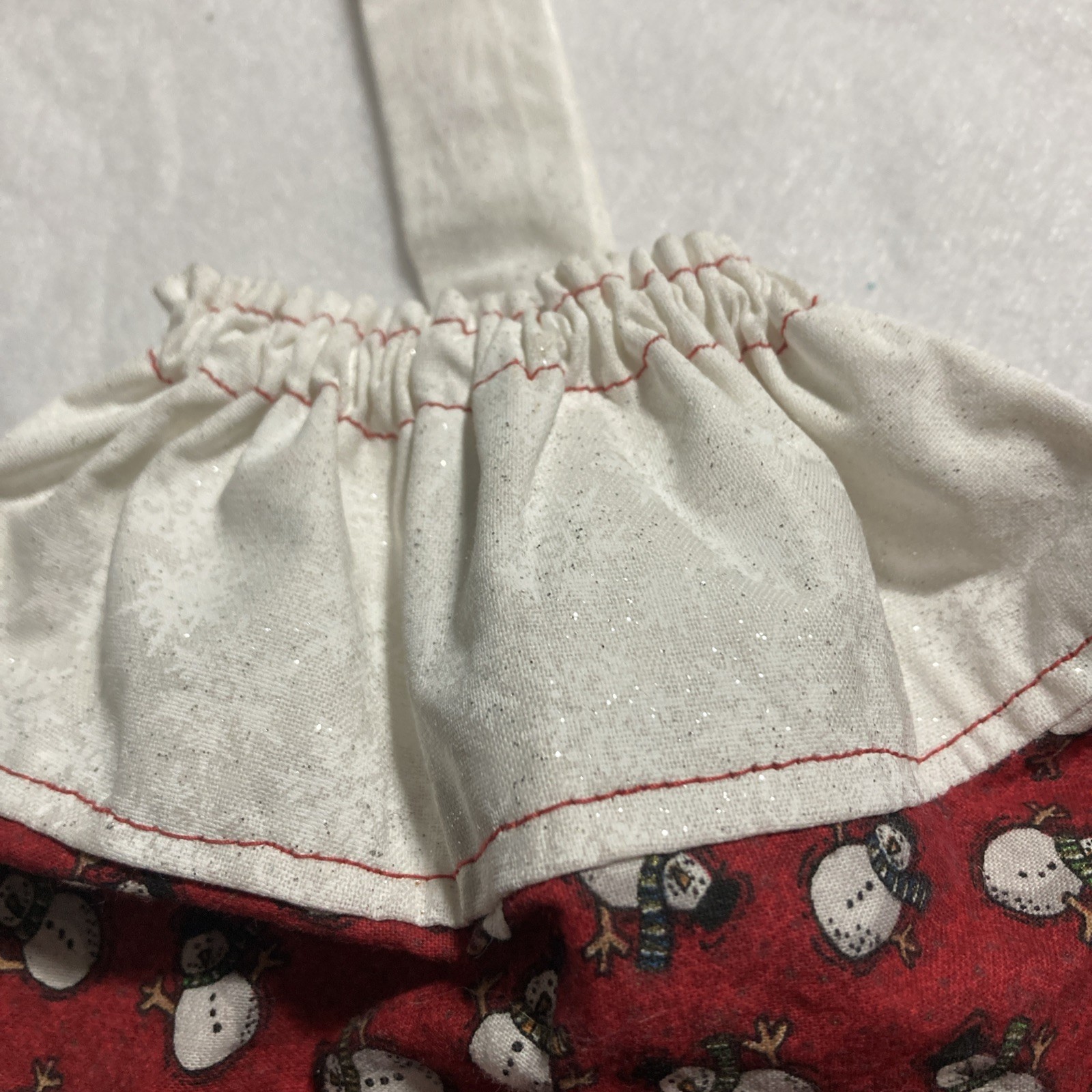 Handmade Plastic Bag Holder Christmas Print, New