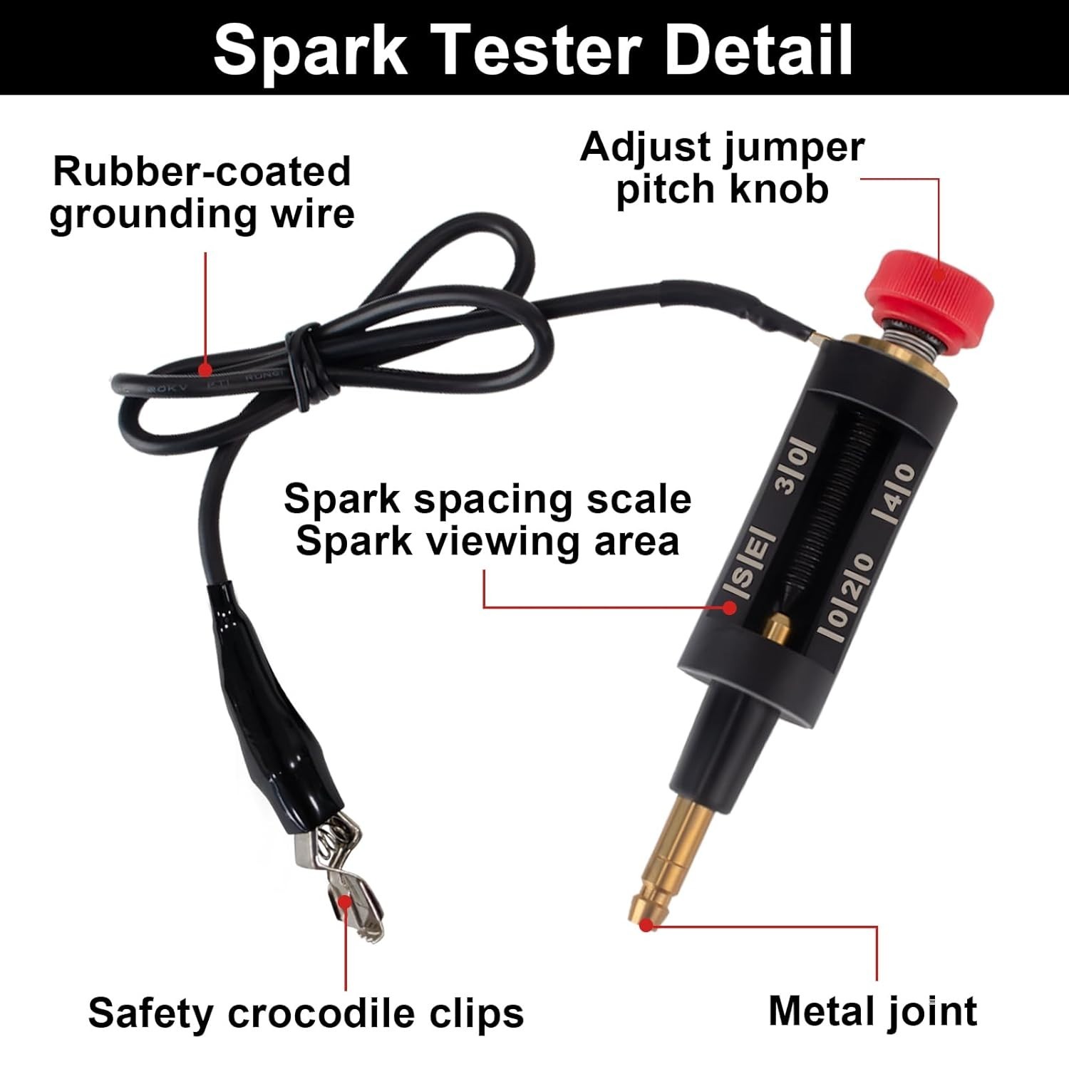 Spark Plug Tester, Adjustable Ignition Coil Tester System, Coil Pack Tester, ...