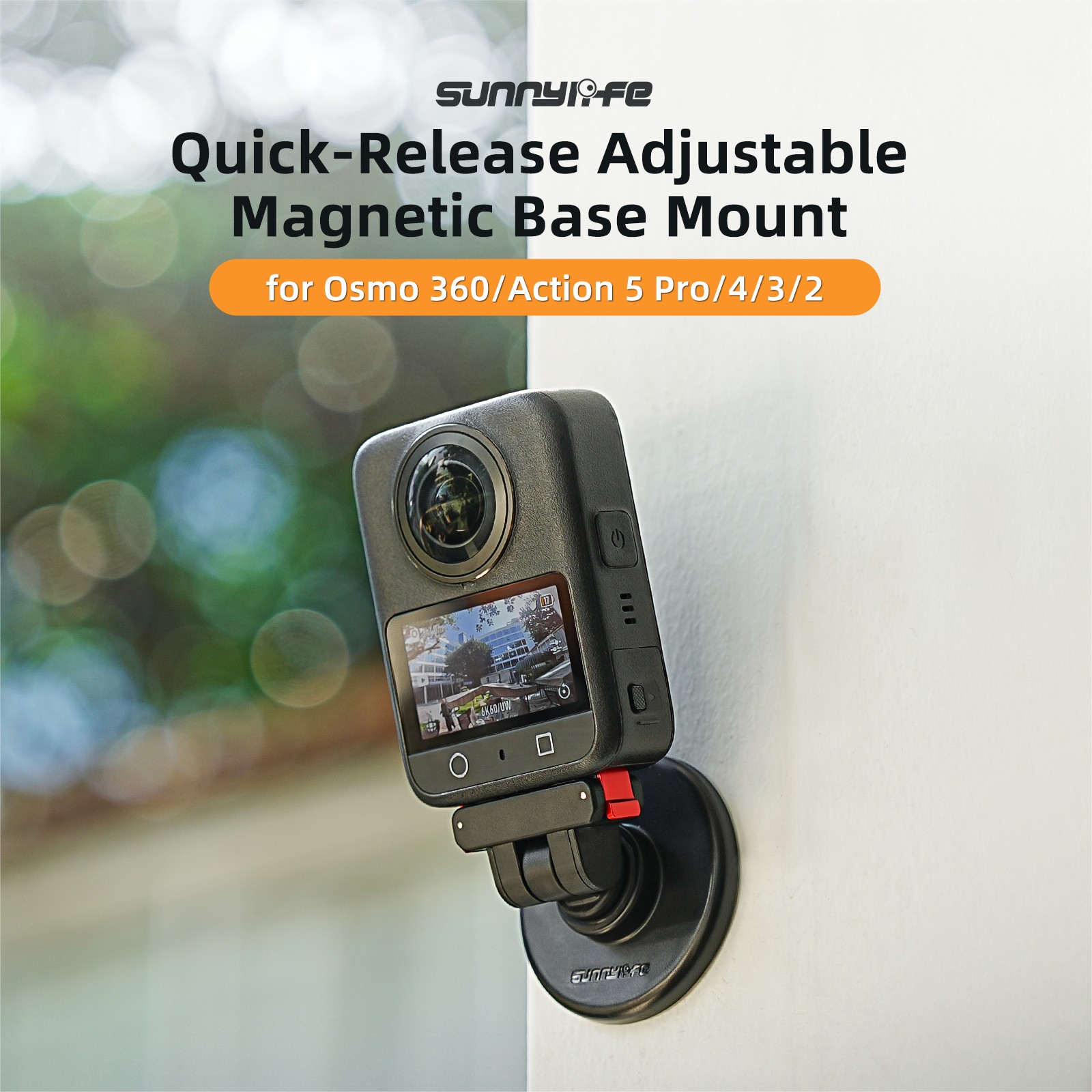 Magnetic Mount Adapter For Osmo 360 Action 5 Pro 4 3 2 Camera Base Accessories