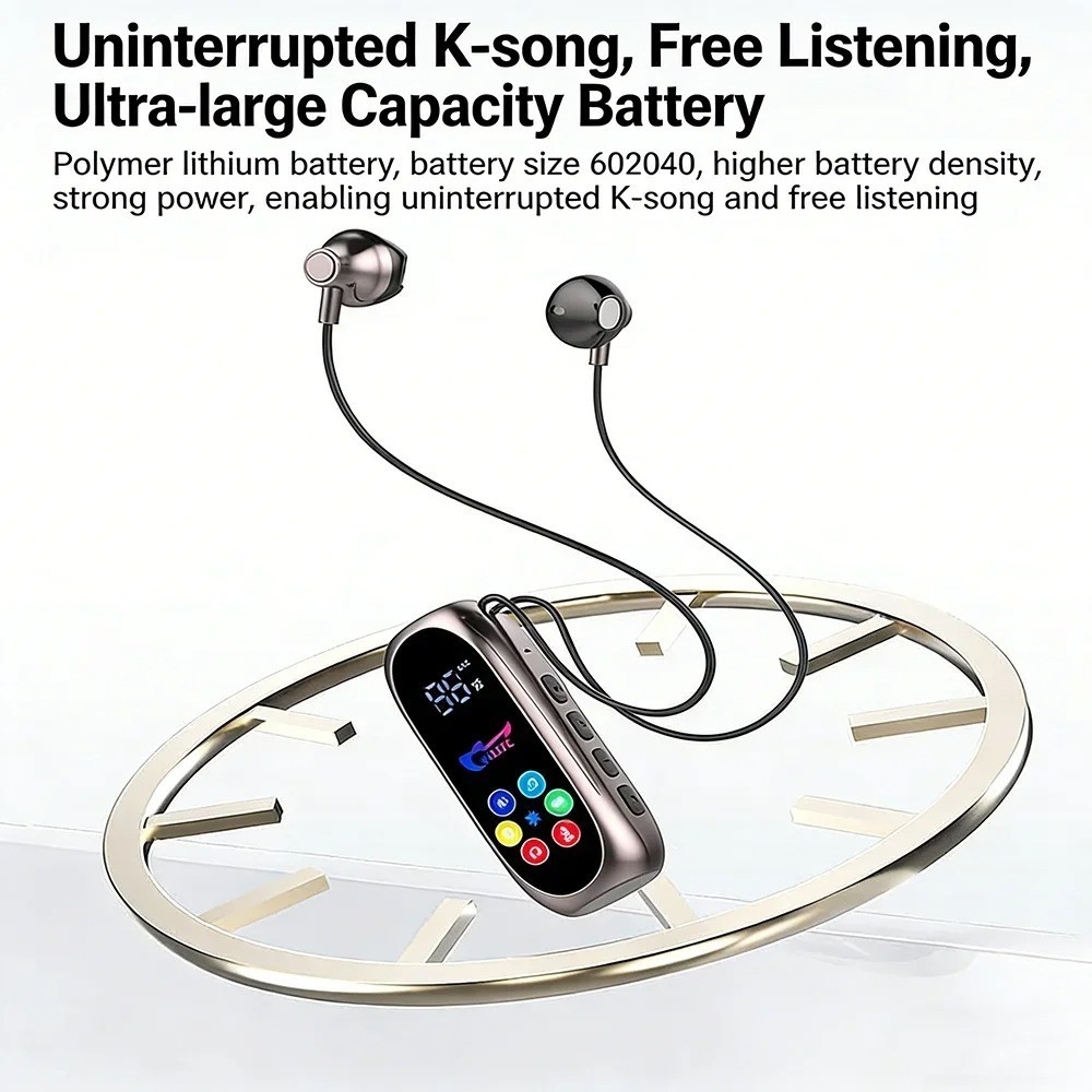 Bluetooth 5.4 Wireless Clip Earbuds TWS Gaming Headphones with TF Card Support