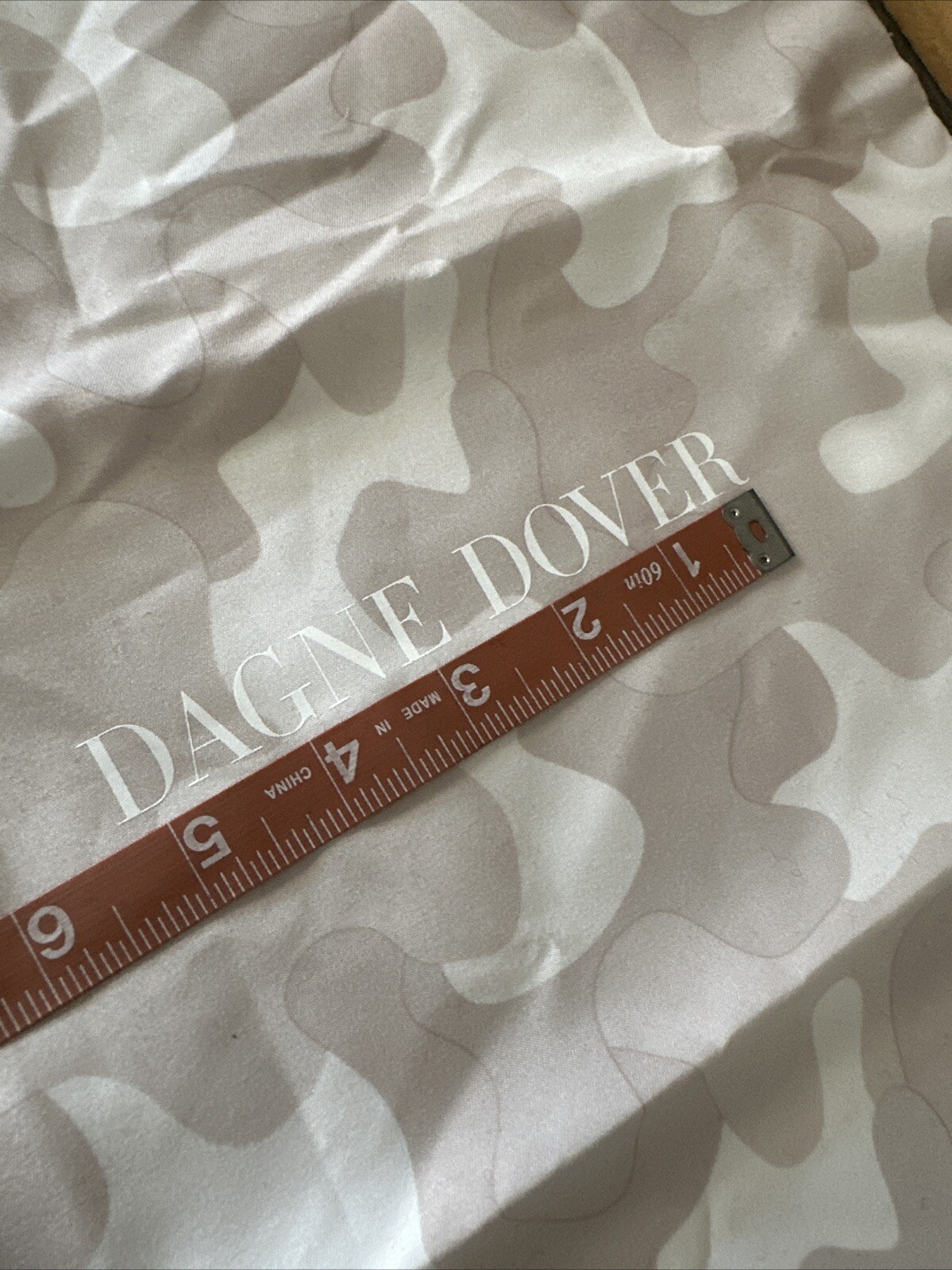 DAGNE DOVER Camouflage Logo Drawstring Dust Bag 13”x17”EUC-MINT