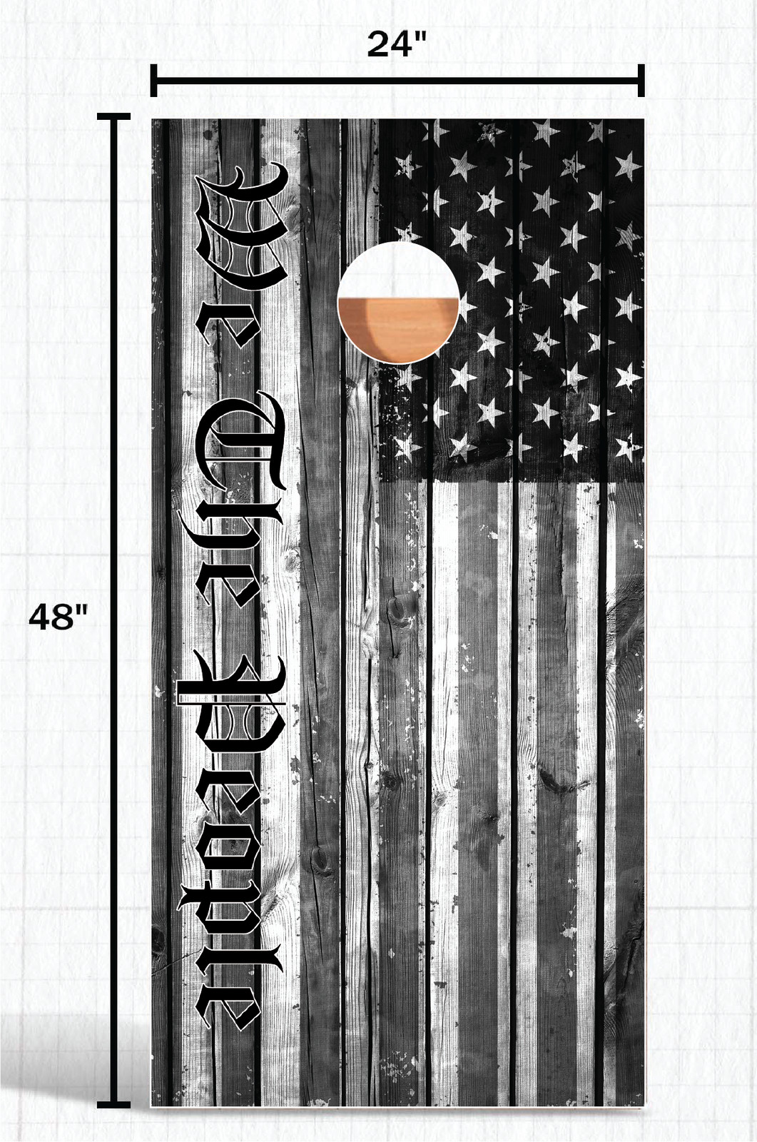We The People Flag Cornhole Board Wrap LAMINATED Wrap Decal Vinyl Sticker