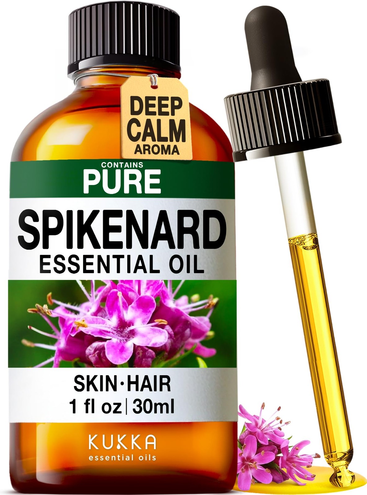 Spikenard Essential Oils 1 Fl Oz KUKKA Hair Skin Diffuser Aromatherapy Soap