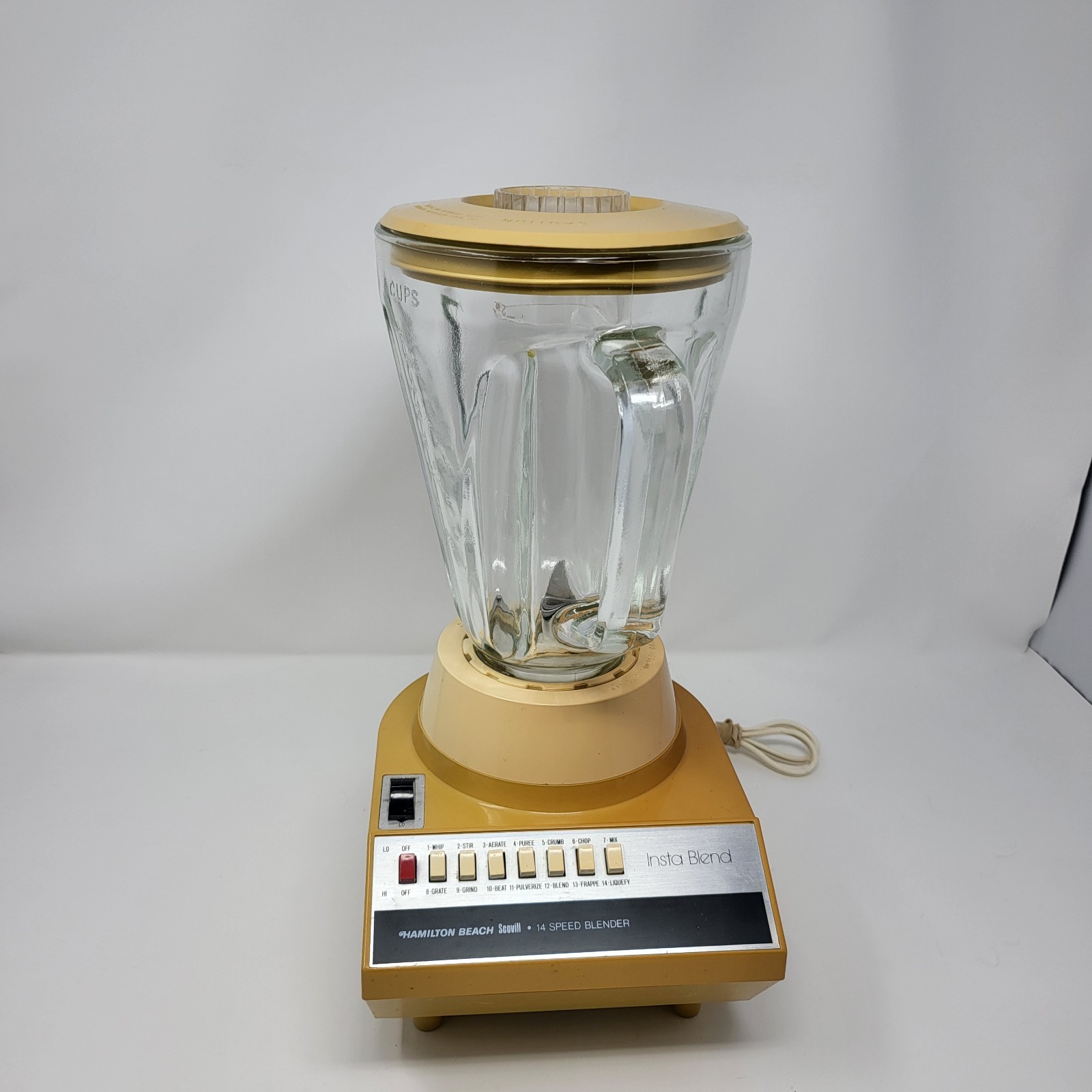Blender VTG Hamilton Beach Scovill Model 626-3 Yellow 7 Speed Complete TESTED