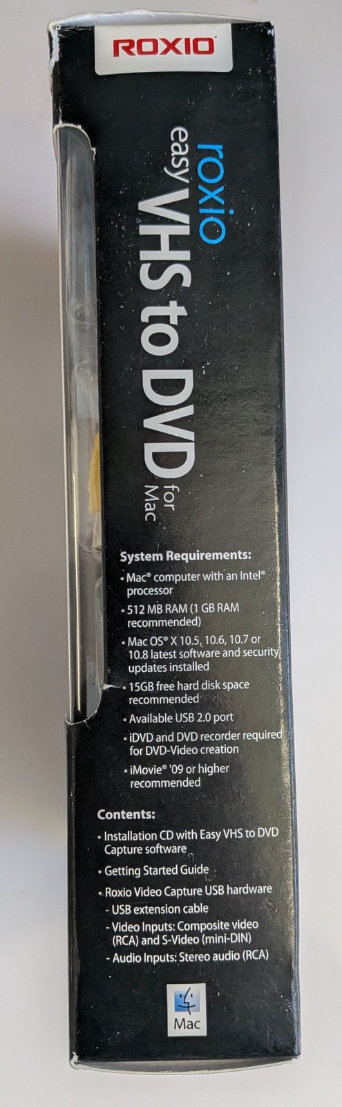 Roxio Easy VHS TO DVD for MAC