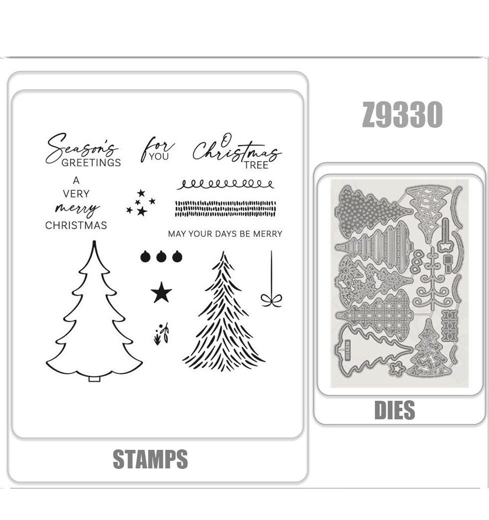 Z9330 DECORATIVE TREES Stamps Cutting Dies Stencil For DIY Scrapbook Decoration