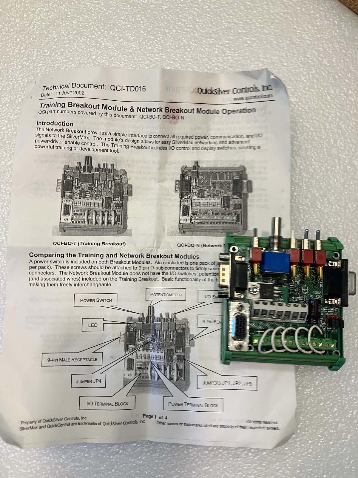 QuickSilver Controls QCI-BO-T Module 6-2002