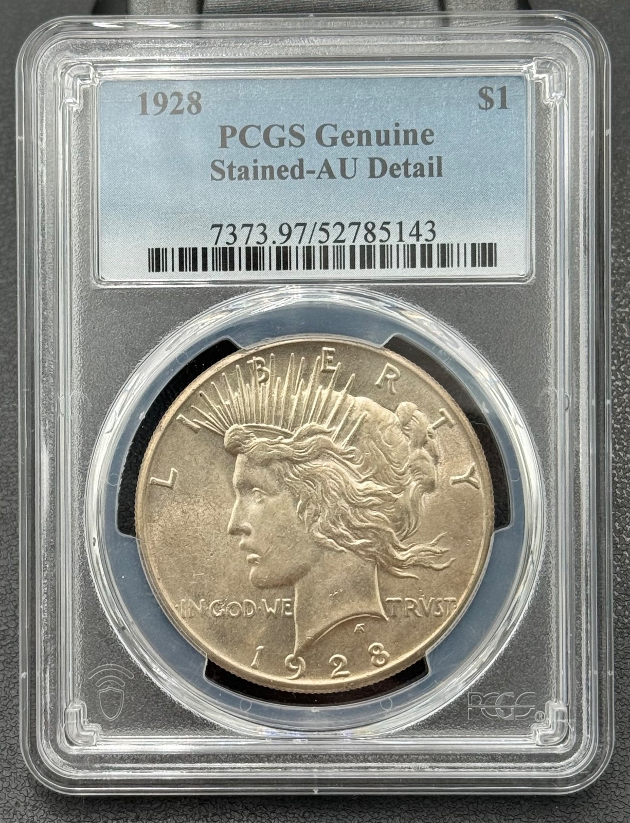 1928 Peace Silver Dollar $1 PCGS AU, High Grade, Key Date, Low Mintage Coin