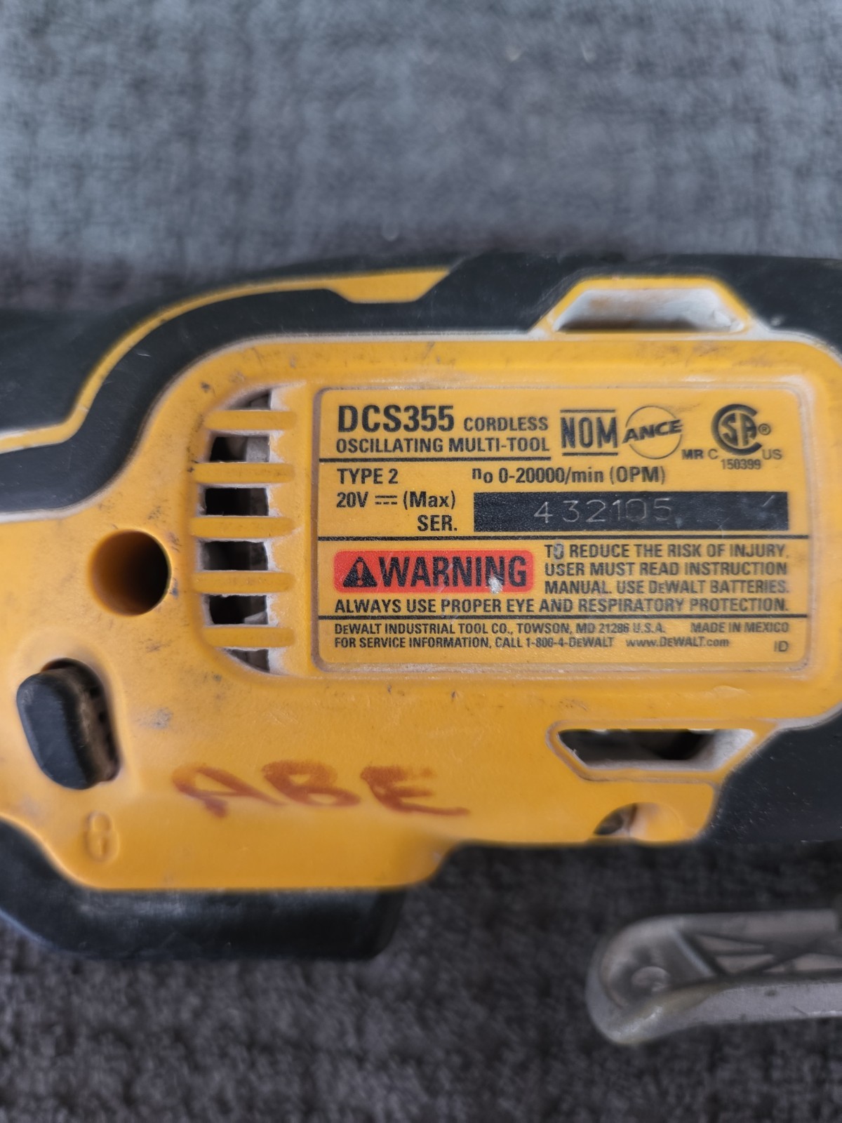 Dewalt 20V Multi-Tool DCS355