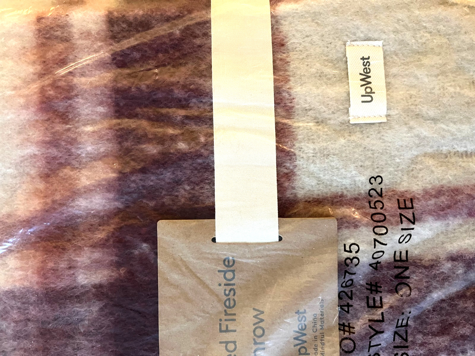 Fireside Brushed Flannel Throw Blanket One Size