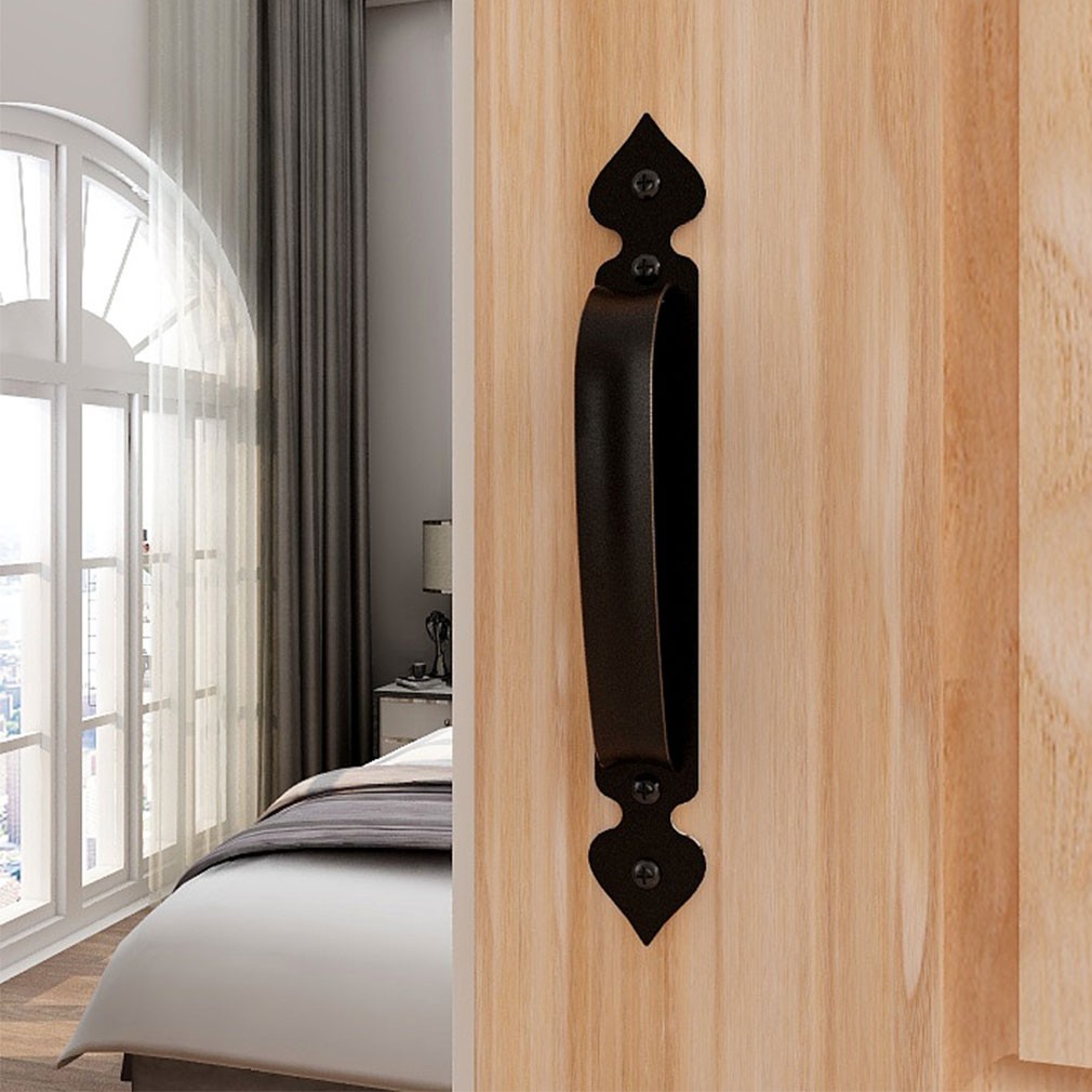 Vintage Small Love - shaped Black Door Handle Durable, Fashionable Door Handle