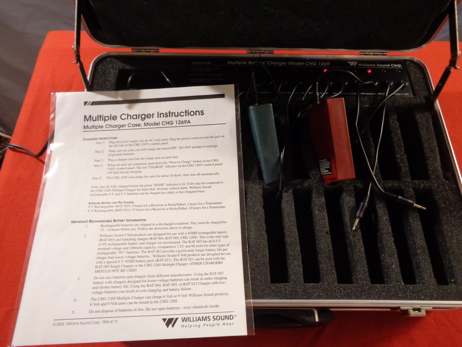 Williams Sound Mulitple Charger CAse 1269