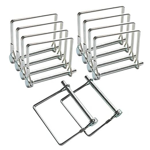 10 Pcs Wire Lock Pin, 1/4 Inch Heavy Duty Safety Coupler 10Pcs-silver-square