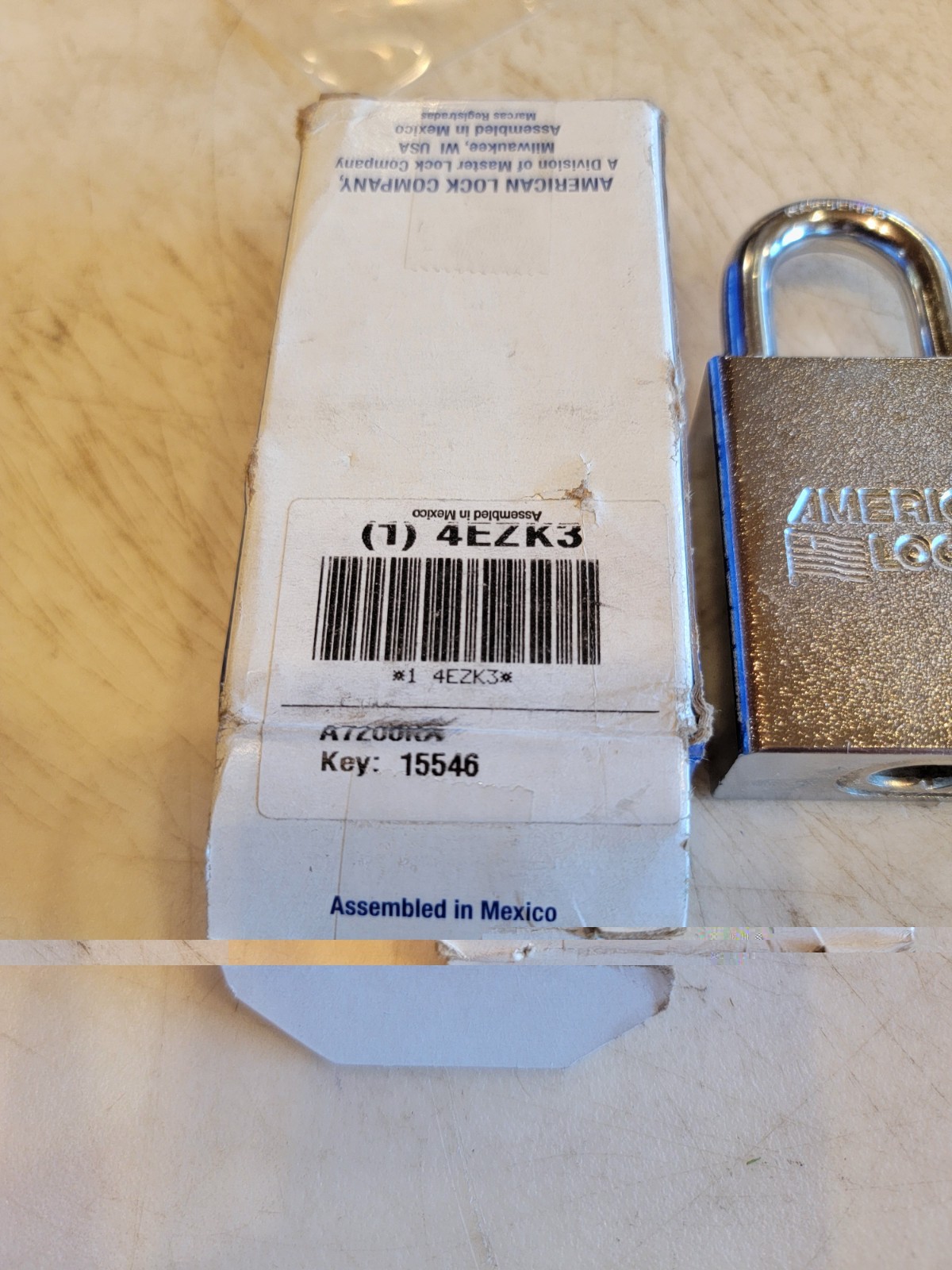American Lock A7200 Padlock, Keyed Different, Standard Shackle, Rectangular