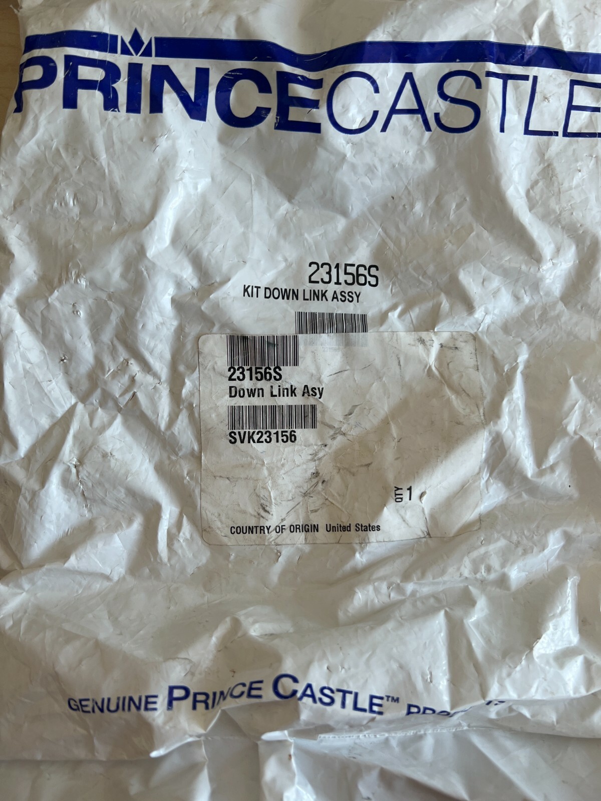 Prince Castle 23156S Down Link Assembly Kit SVK23156 New