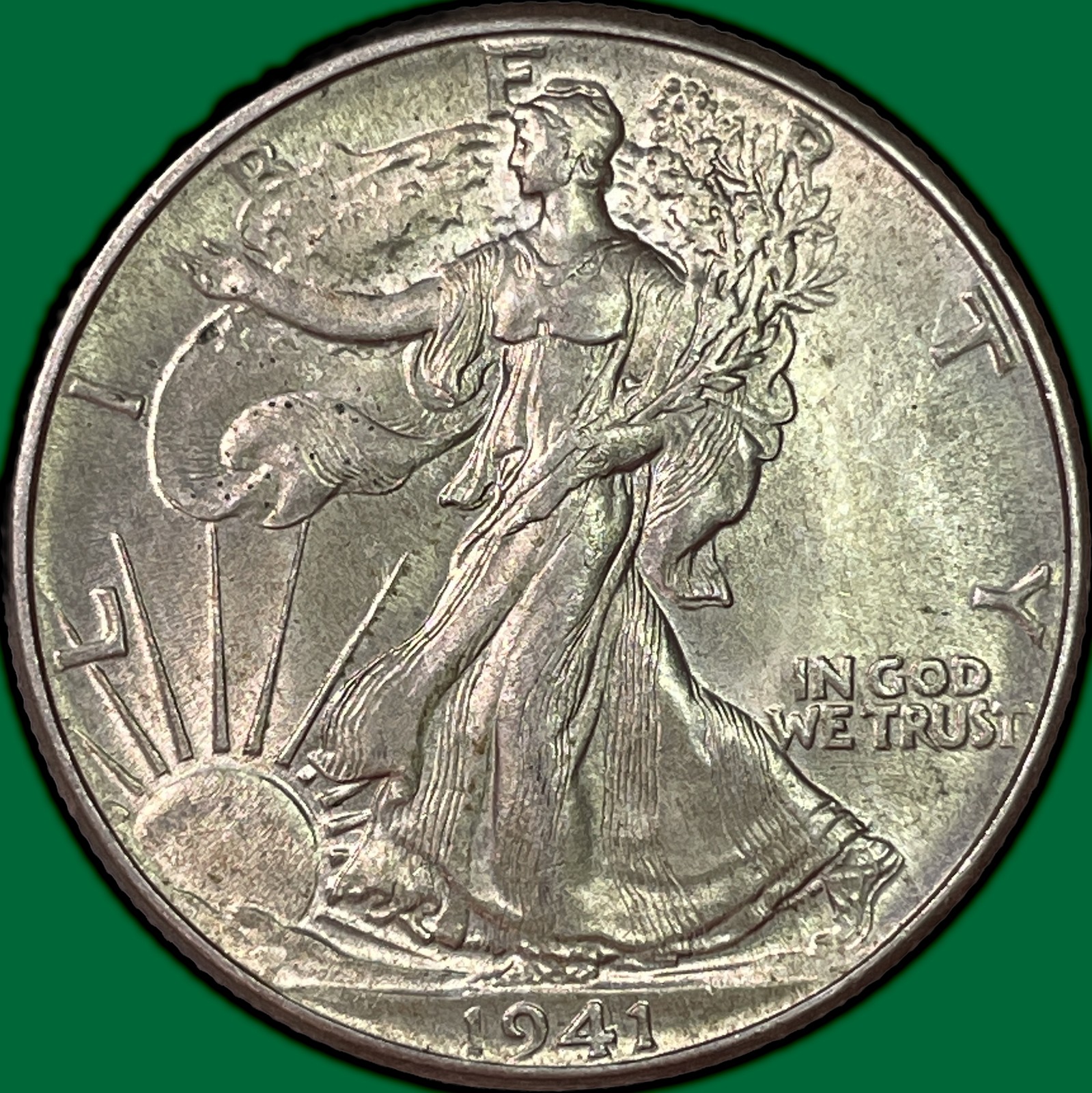 1941 Walking Liberty Half Dollar Uncirculated UNC Coin #44402
