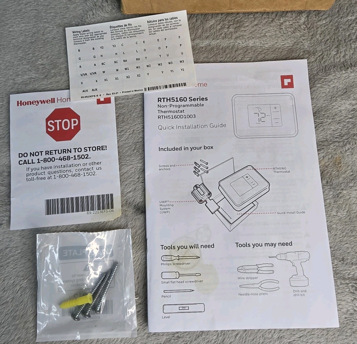 Honeywell Home RTH5160D1003 Non-Programmable Digital Thermostat Open Box