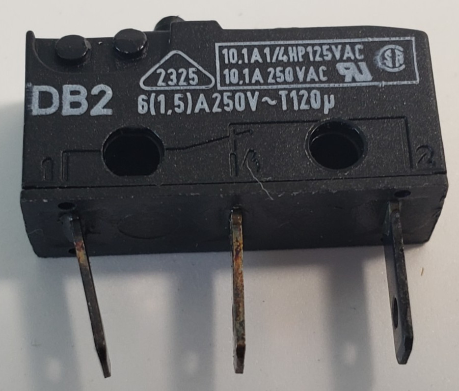 (USA SHIP) CHERRY ZF DB2 Micro Switch Reset Black Button 3-Pin 10.1A 250VAC PART