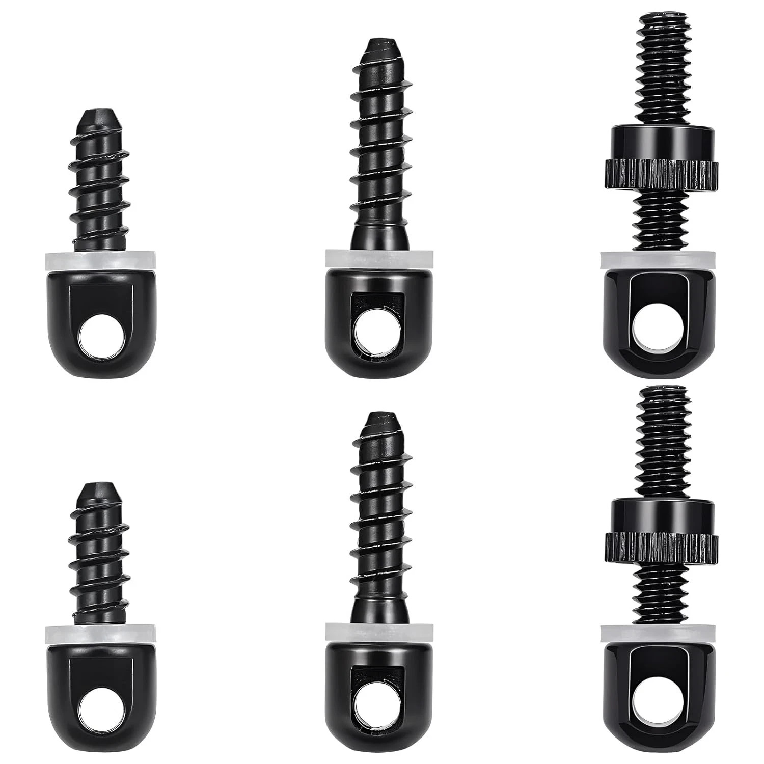 Sling Swivel Stud Set, 6Pcs Wood Screw Mounts for Rifle or Shotgun Sling