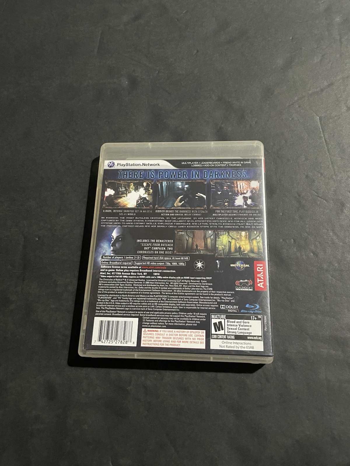 chronicles of riddick ps3 Case only
