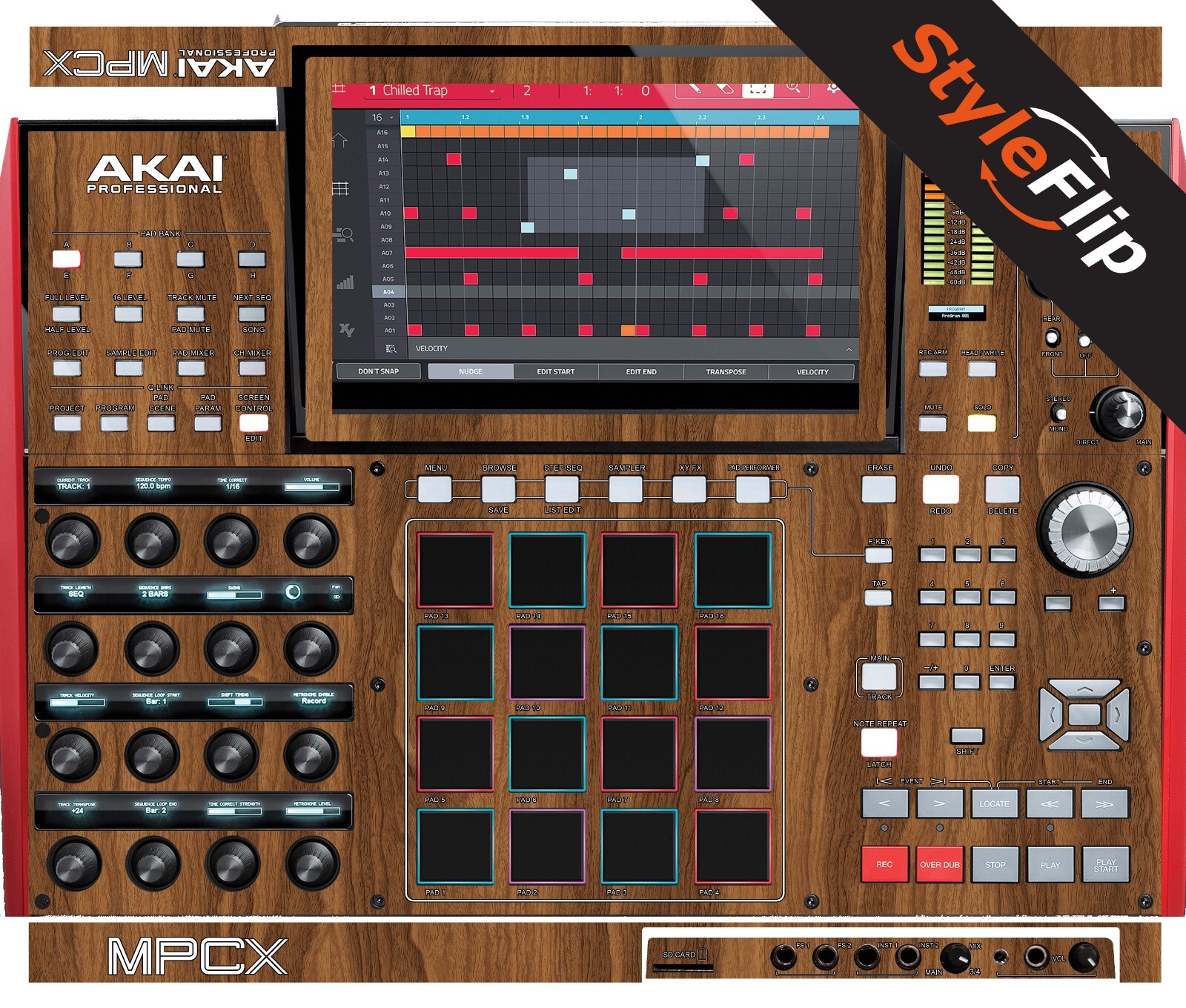 Akai MPC-X Skin | Wood #2 | Protective Decal | StyleFlip Skins