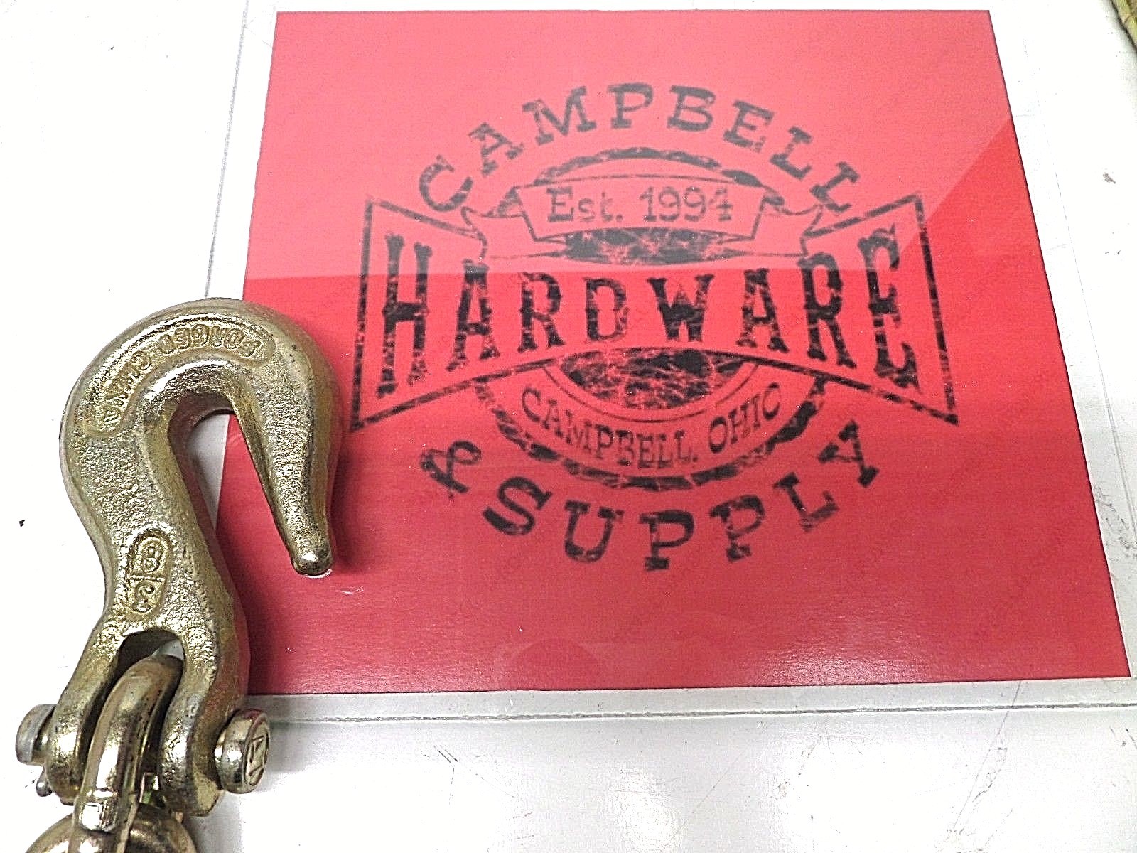 Auto Body Frame Machine Pull Chain 3/8" x 7' Grade 70 with 3/8" Grab Hook