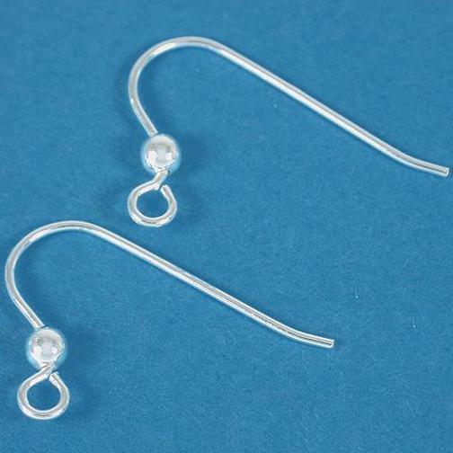 2 Sterling Silver Shepherd Hook Earrings 23 x 14mm