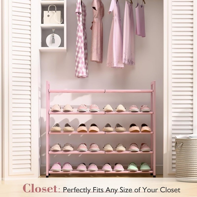 Expandable 5-Tier Shoe Rack Adjustable Storage Organizer Closet Entryway New