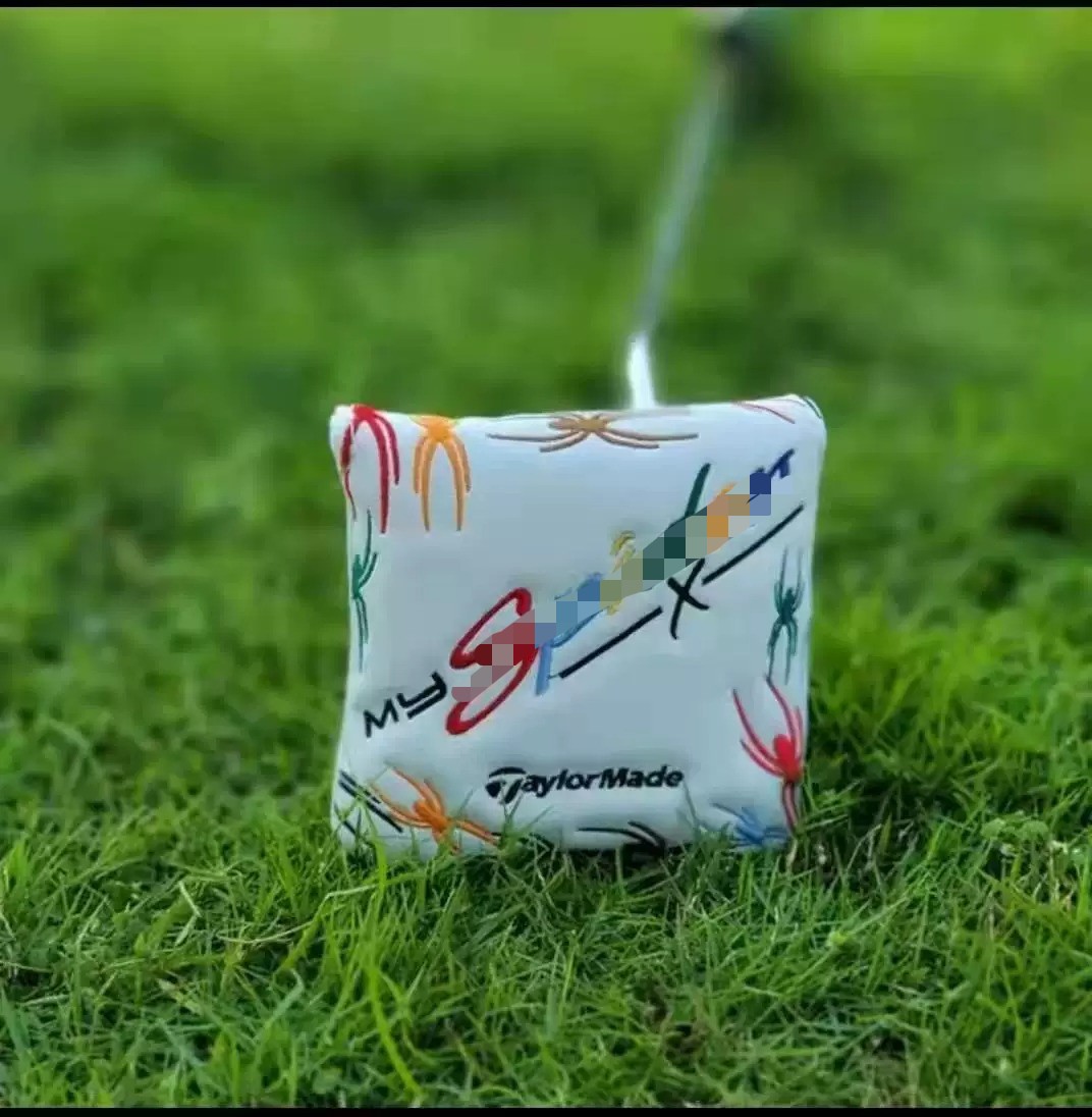 Golf putting rod set spider colored texture square putting rod set magnetic