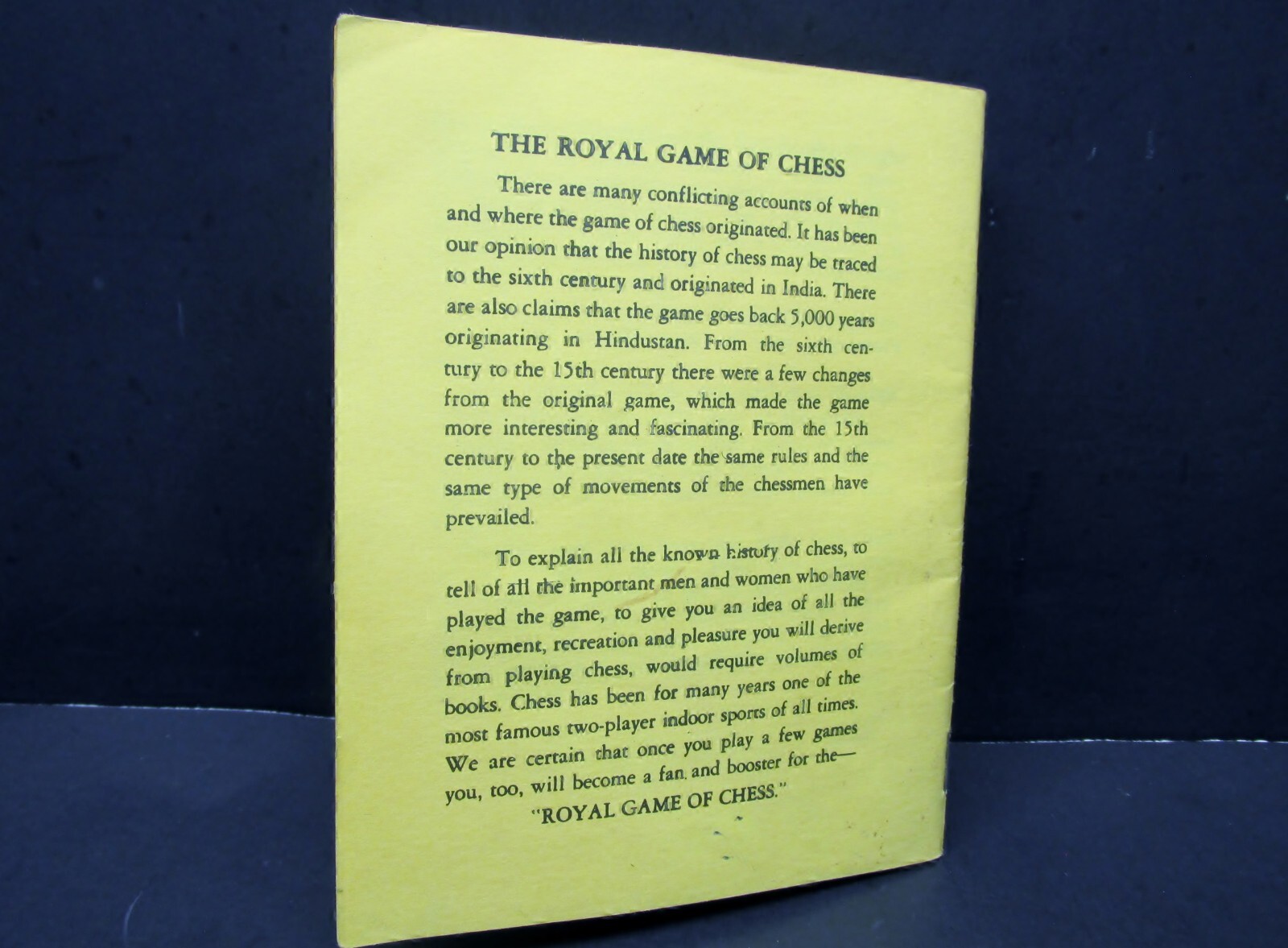 AN INVITATION TO CHESS, Chess Instruction, Crisloid Plastic Inc.