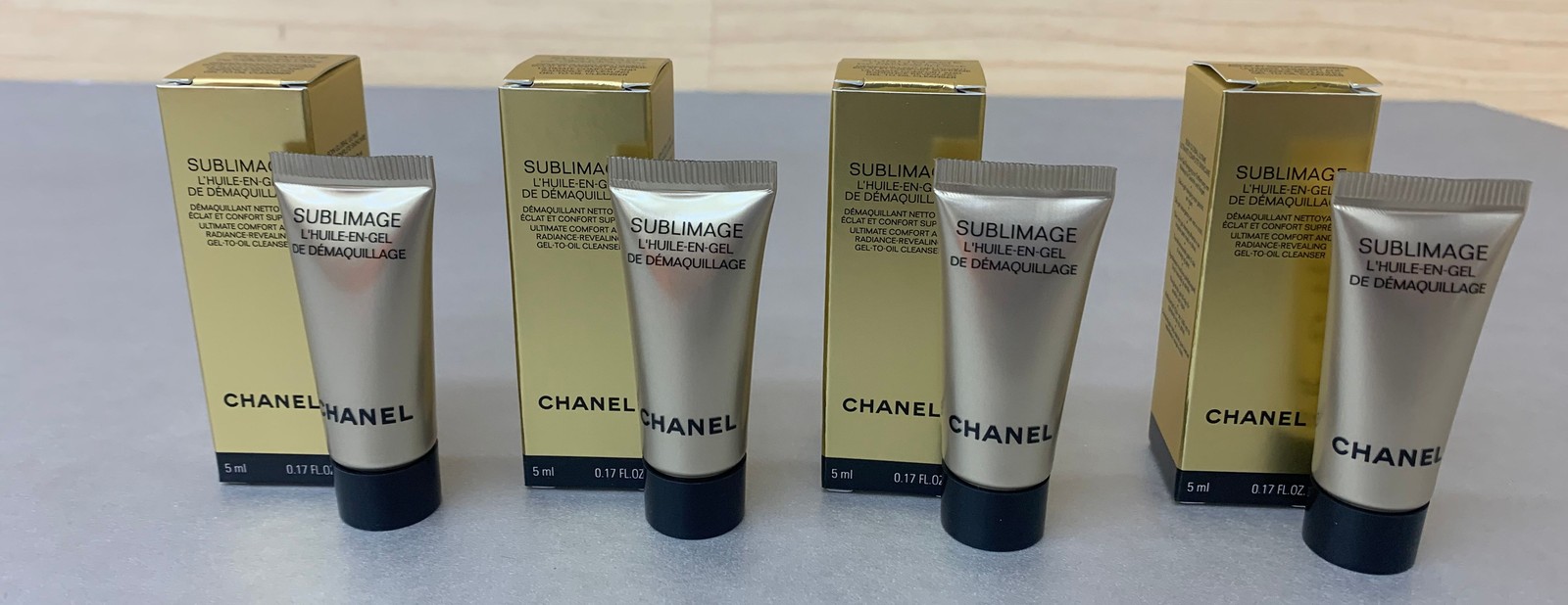 4x Chanel Sublimage L'huile-en-Gel De Demaquillage Gel-to-Oil Cleanser 0.17fl oz