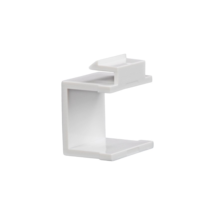 10 X BLANK KEYSTONE JACK INSERT ADAPTER WHITE