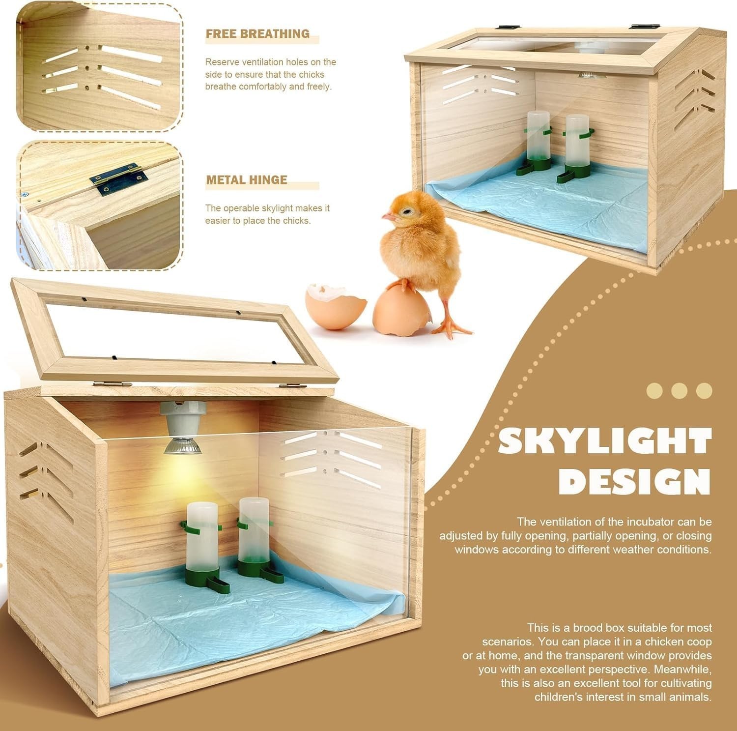 Chicken brooder Box Chick brooderbrooder Box for ChicksSmall Chicken coopB...