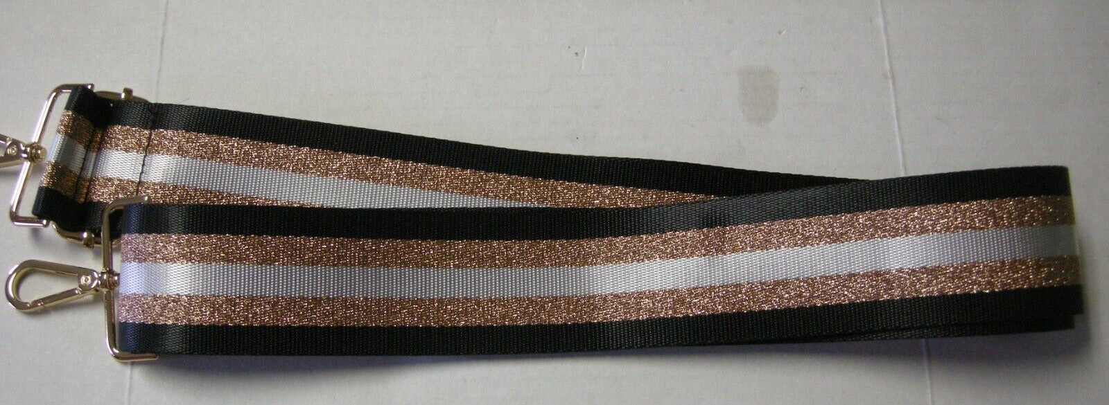 Luggage Shoulder Strap By DM Merchandising, Gold & Black, Adjustable, 56" Long