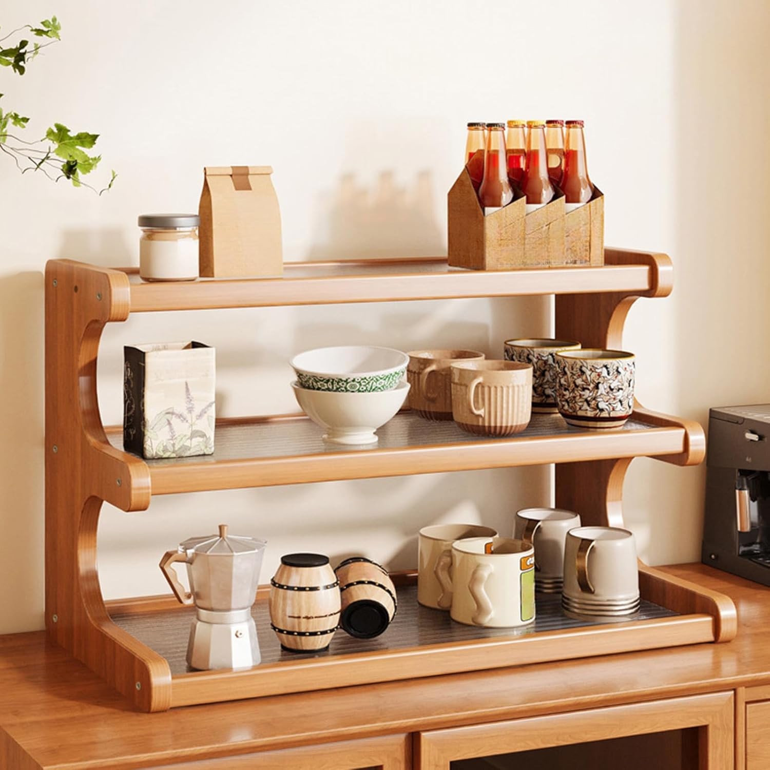 3-Tier Standing Spice Rack Kitchen Bathroom Countertop Storage Organizer Shelf