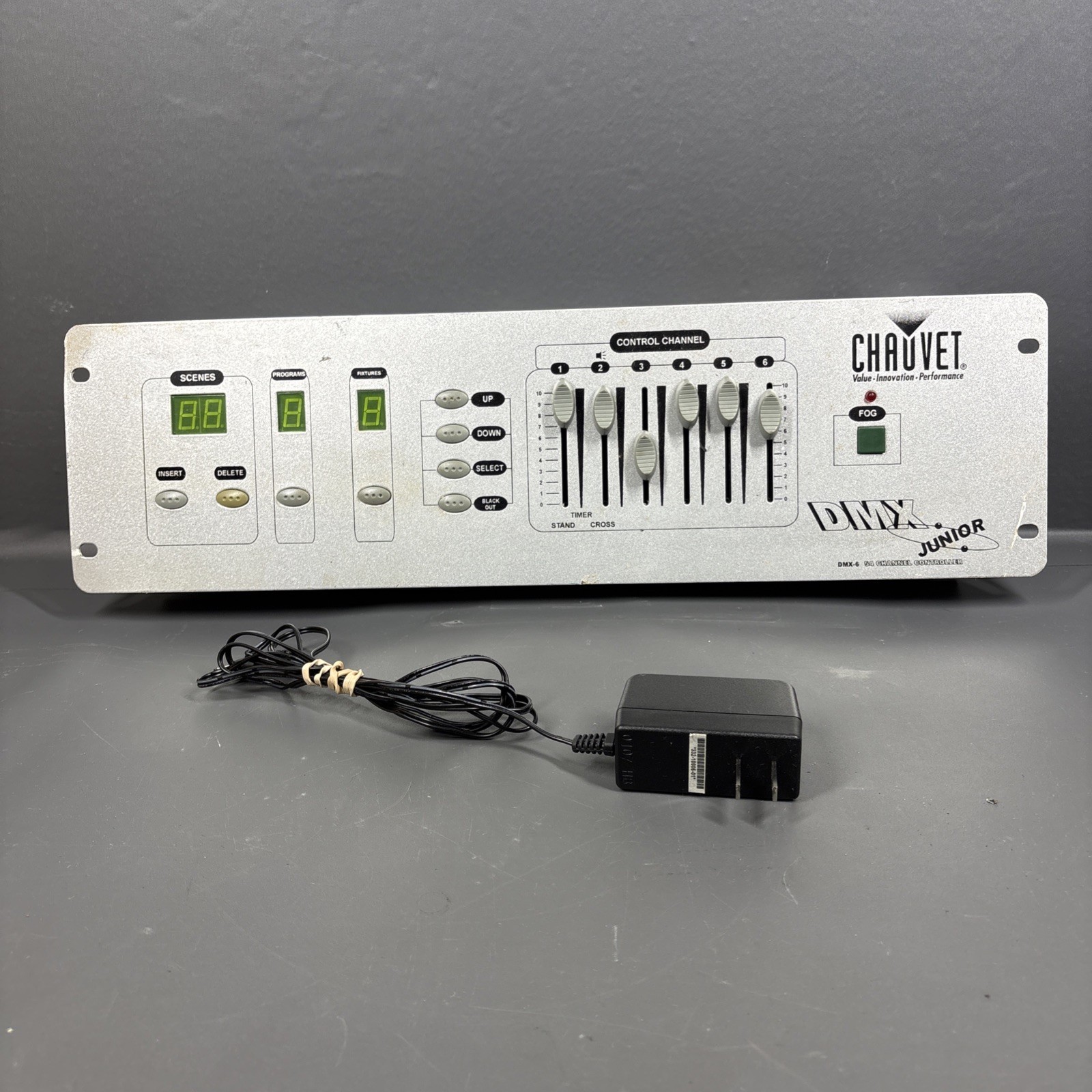 Chauvet DMX-6 Junior DMX Lighting Controller Tested Working No Power Supply