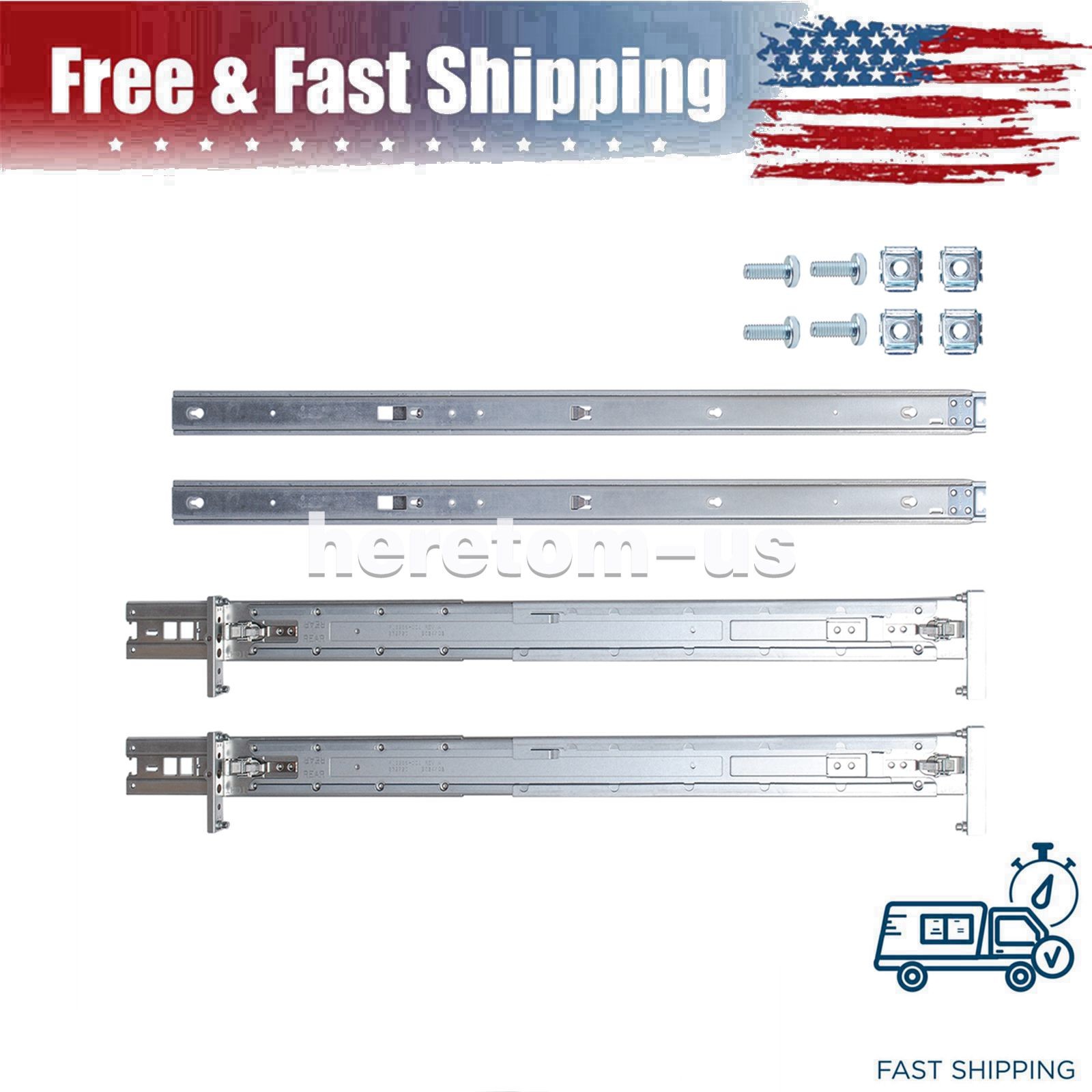 For HP 2U Rack Rails Full Extension DL380 DL388 Gen10+ Plus SFF P22018-B21