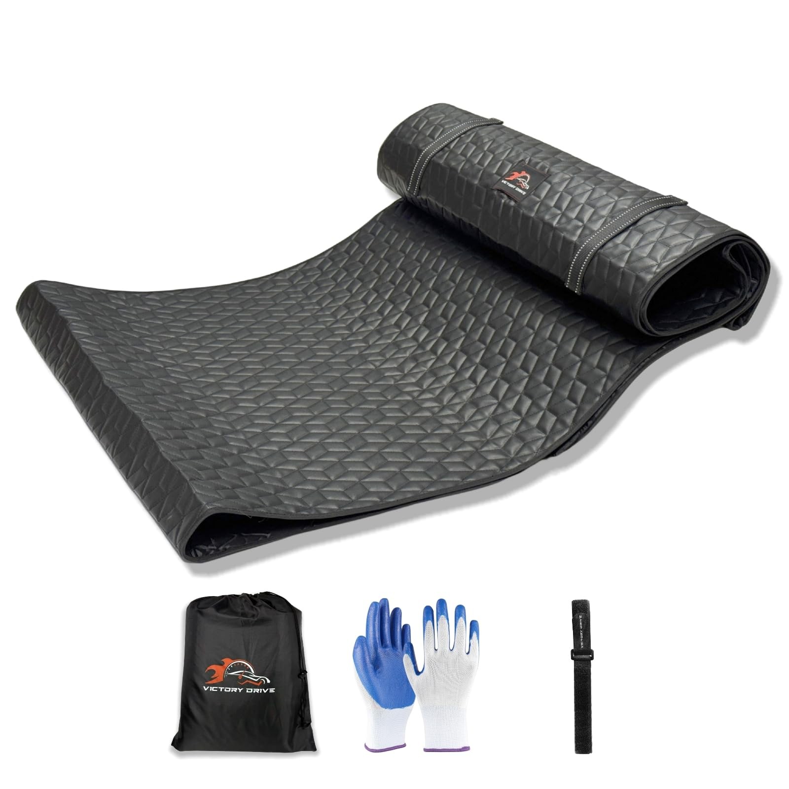 Upgraded Rolling Creeper Mat for Mechanics, 60 x 28 in Padded Automotive Work...