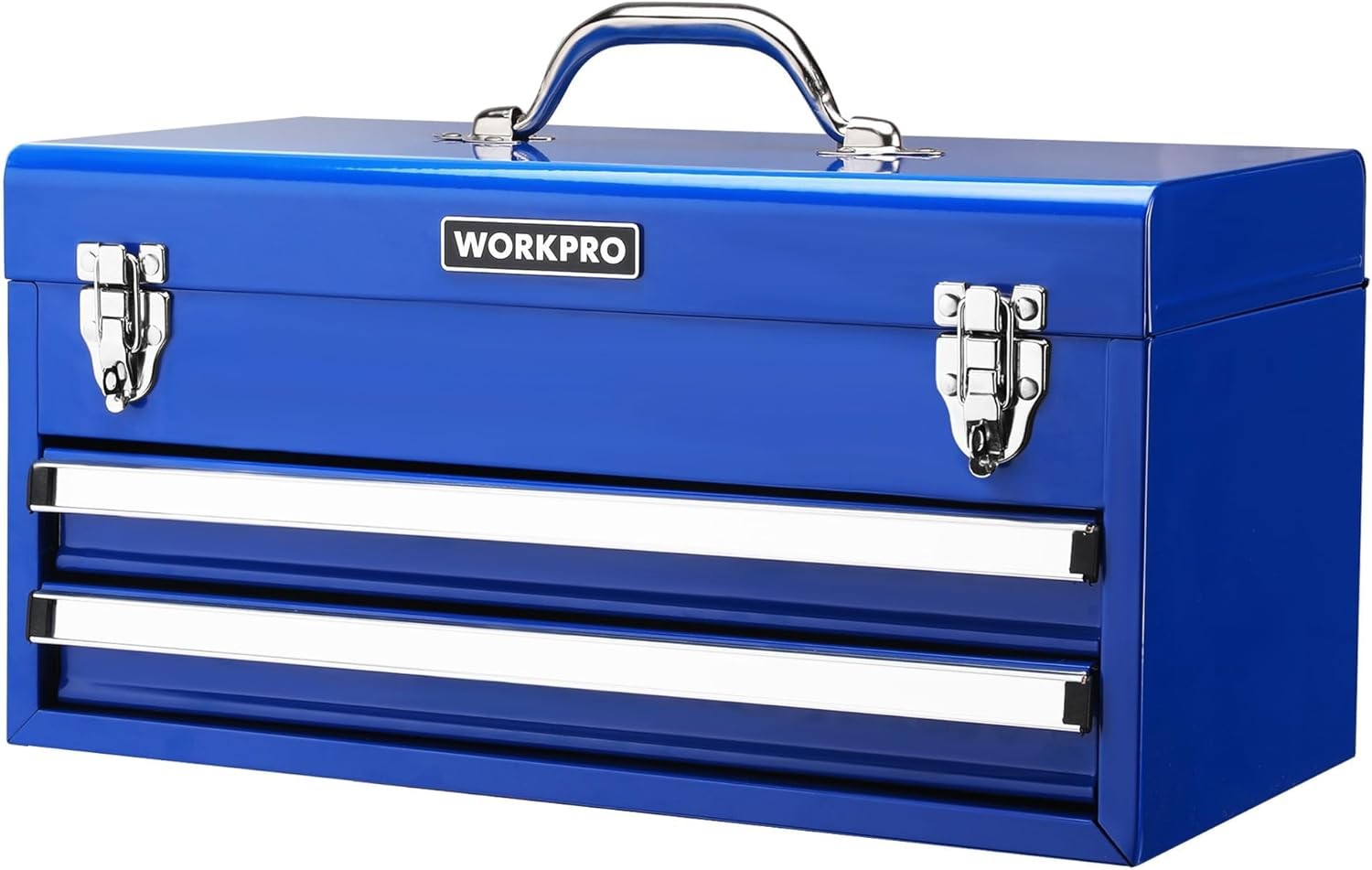 Tool Box with Drawers,18 Inch with 2 Drawers and 1 Top Storage, Portable Toolbox
