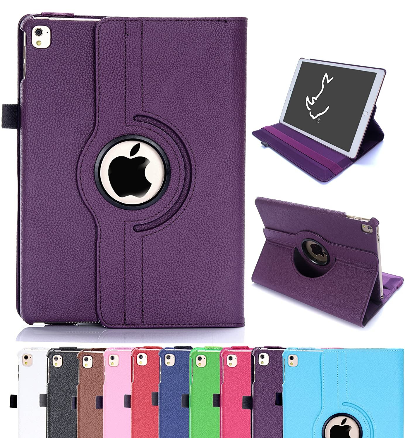 For 2021 iPad Mini 6 Generation 8.3" 360 Rotating Leather Folio Case Cover Stand