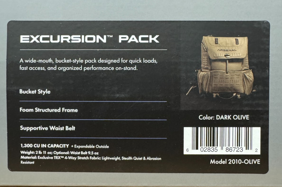 Hunt Arsenal Excursion Olive Saddle Hunting Pack New
