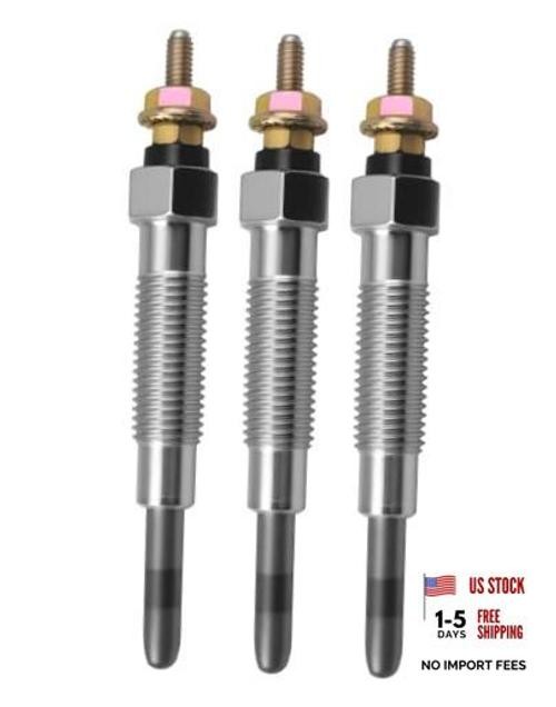 3PCS Glow Plugs Fit for Mitsubishi S4S S3L S3L2 Engine Forklift Compact